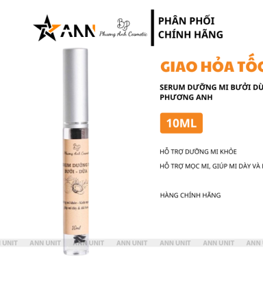 Serum Dưỡng Mi Bưởi Dừa Phương Anh Cosmetic 10ml - Hỗ Trợ Giúp Mi Mọc Khỏe Mạnh Dày Và Dài Hơn - SRDMBDPA10ML
