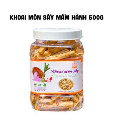 Khoai Môn Sấy Mắm Hành Thơm Ngon Hộp 500g - KMSMHH500G