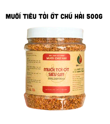 Hộp Muối Tỏi Ớt Siêu Chú Hải Thơm Ngon - Hộp 500g - MTOCHH500G