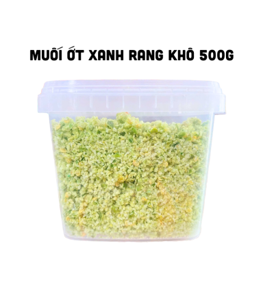 Hộp Muối Ớt Xanh Rang Khô 500g - MOXRK500G