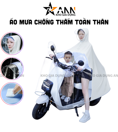 Áo Mưa Chống Thấm Toàn Thân Trong Suốt 2 Người - AMCT01