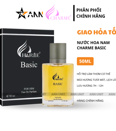 Nước Hoa Nam - Nước Hoa Charme Basic 50ml - Hương Thơm Tươi Mát Lịch Lãm - 8936194699046
