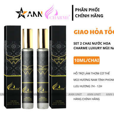 Set 2 Chai Nước Hoa Charme Luxury 10ml Cho Nam Mùi Thơm Lịch Lãm Sang Trọng - 8936194698902