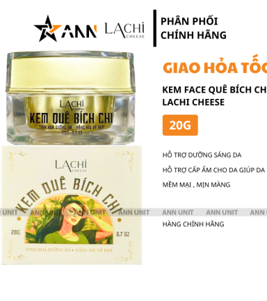 Kem Face Kem Quê Bích Chi Lachi Cheese 20g - Hỗ Trợ Cấp Ẩm Dưỡng Sáng Da - 8936206760481