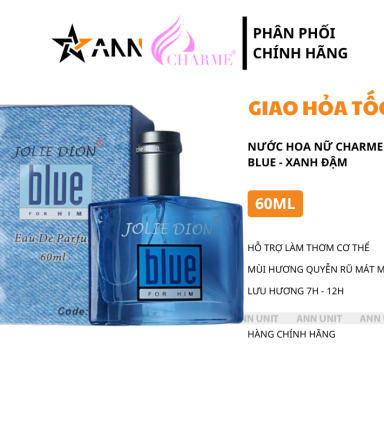 Nước Hoa Charme Nam Nữ Blue Đậm 60ml Hương Thơm Quyến Rũ Mát Mẻ - 8885013690019