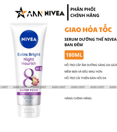 Tinh Chất Dưỡng Thể Nivea Màu Tím Ban Đêm 180ml - 4005808829071