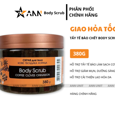 Tẩy Tế Bào Chết Body Scrub Quế Hồi Cà Phê 380g - Hỗ Trợ làm Sạch Tế Bào Da Giúp Da Chắc Khỏe - TTBBS