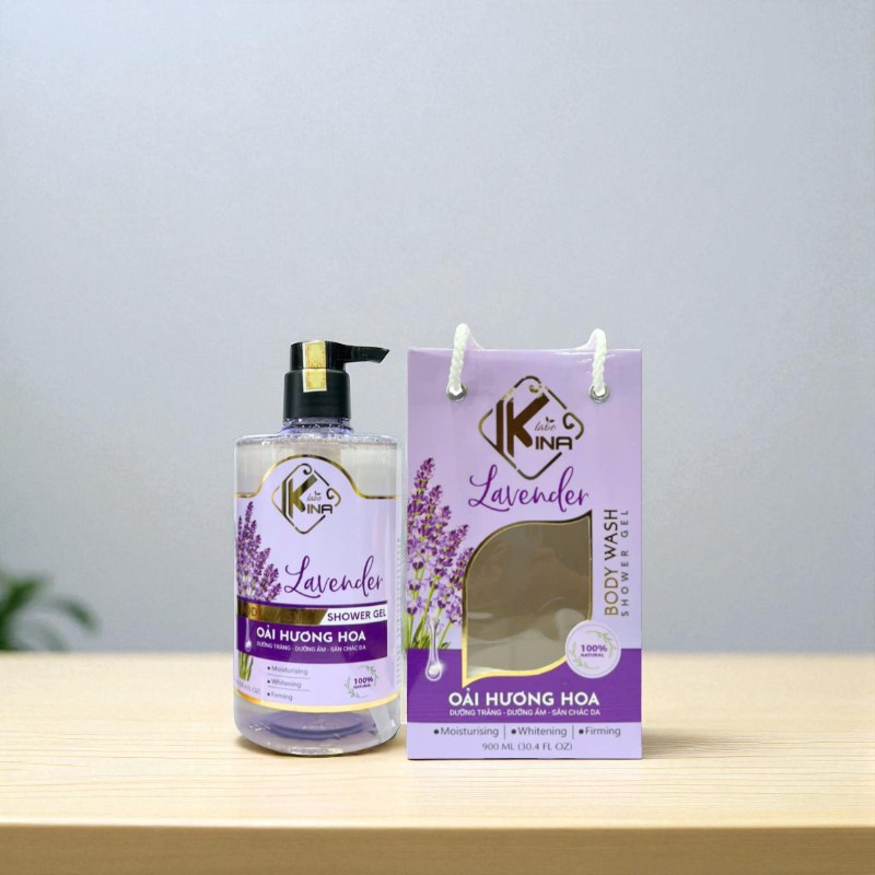 26499_31-photoroom_20250723110954-4.jpg Sữa Tắm Kina Hương Nước Hoa Oải Hương 900ml - Hỗ Trợ Cấp Ẩm Dưỡng Sáng Da Mịn Màng - Tặng Kèm 1 Bông Tắm - 8938527651264