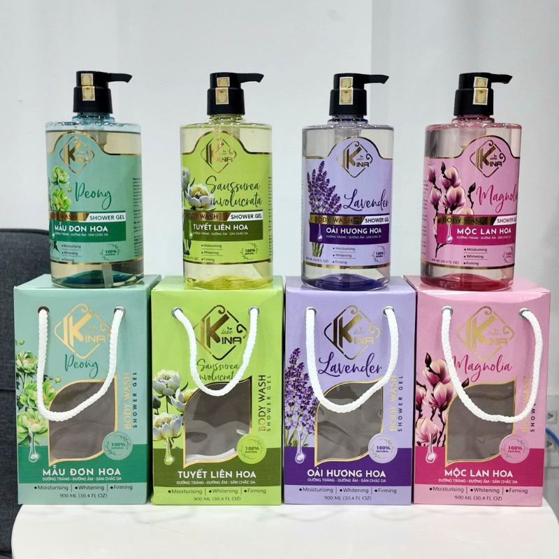 Sữa Tắm Kina Hương Nước Hoa Mẫu Đơn 900ml - Hỗ Trợ Cấp Ẩm Dưỡng Sáng Da Mịn Màng - Tặng Kèm 1 Bông Tắm 12 Sữa Tắm Kina Hương Nước Hoa Mẫu Đơn 900ml - Hỗ Trợ Cấp Ẩm Dưỡng Sáng Da Mịn Màng - Tặng Kèm 1 Bông Tắm
