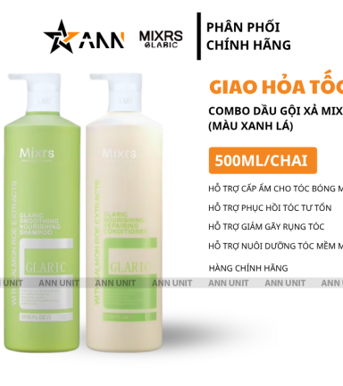 Combo Gội Xả Mixrs Màu Xanh Lá 500ml - MIXRSXANHLA
