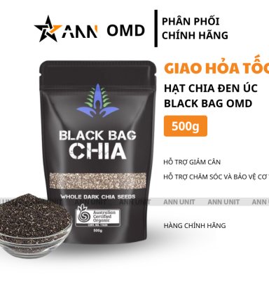 Hạt Chia Úc Túi Đen 500g - HATCHIADEN500G