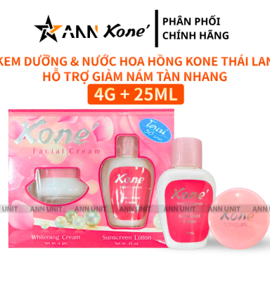 Kem Dưỡng 4g & Nước Hoa Hồng 25ml Kone Thái Lan Hàng Chính Hãng - 8857121333171