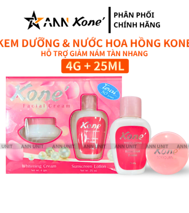 Bộ Kem Dưỡng Kone 4g & Nước Hoa Hồng Kone 25ml Hàng Chính Hãng - 8857121333171