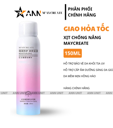 Xịt Chống Nắng Toàn Diện Maycreate 150ml - 6925466291530