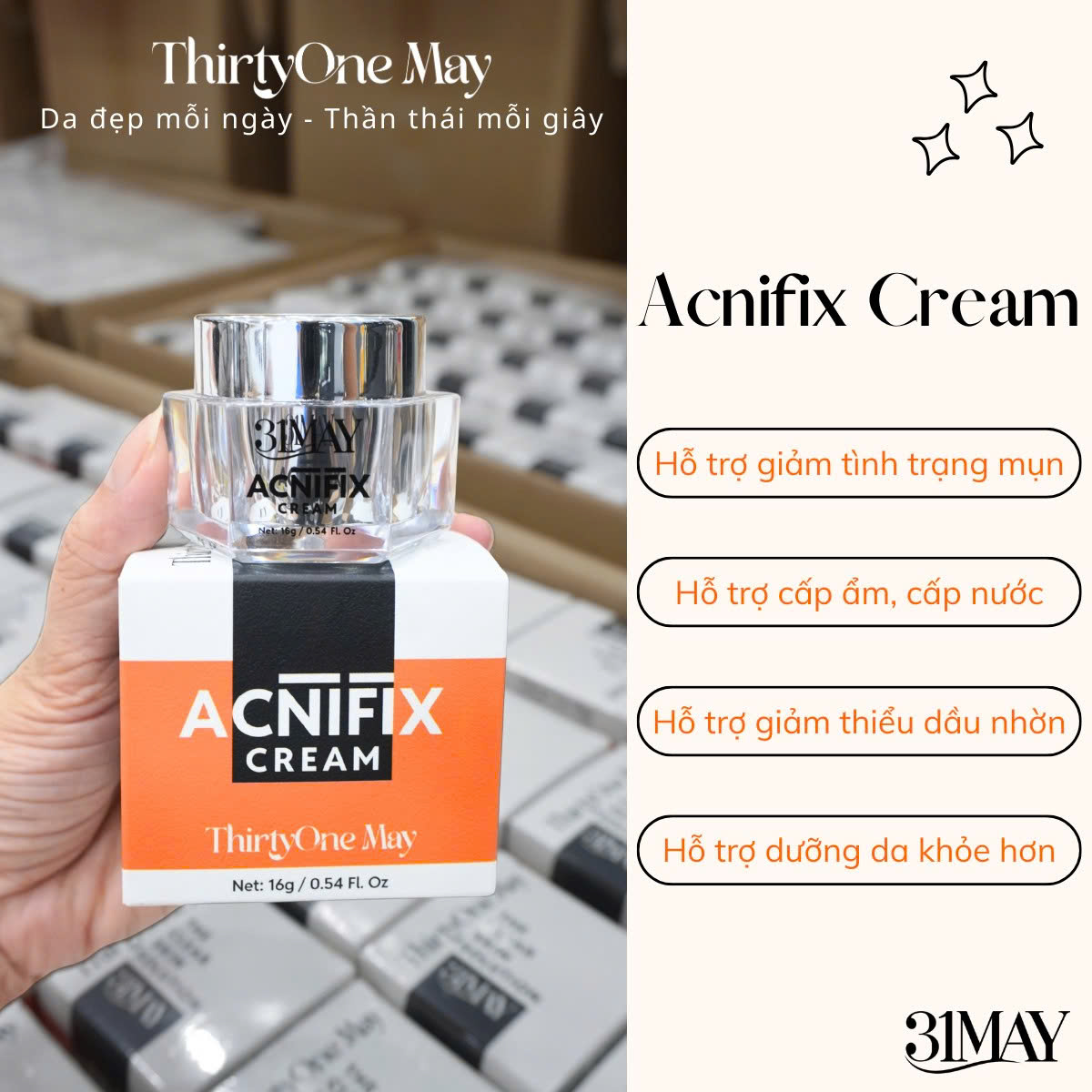 26546_z6908923786332-e2bbbfd413f226e2a7f276b214461139_20250820225133-6.jpg Kem Mụn 31may Acnifix 16g – Face Thirty One May Acnifix Chính Hãng - 8938562528088