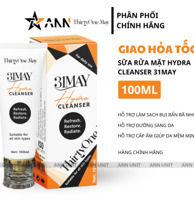 Sữa Rửa Mặt 31may Hydra Cleanser 100ml - Sữa Rửa Mặt Thirty One May Chính Hãng - 8938562528101