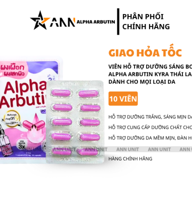 Túi Viên Bột Kích Trắng Body Alpha Arbutin 3 Plus+ Thái Lan Màu Tím - TUIVIENKICHTIM