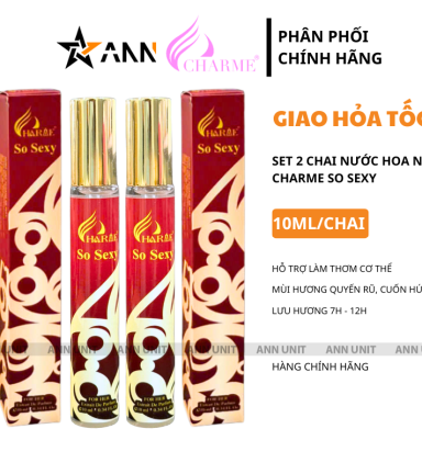 Set 2 Chai Nước Hoa Charme So Sexy 10ml Cho Nữ Mùi Thơm Quyến Rũ Cuốn Hút - 8936194698964