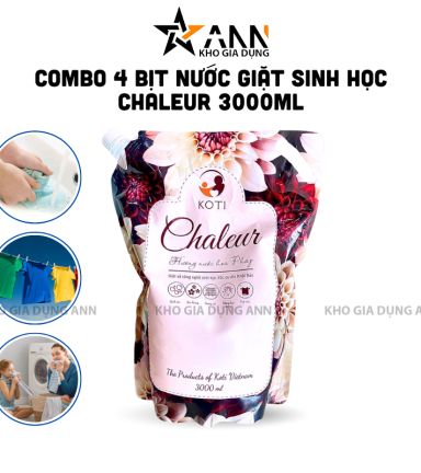 Combo 4 Bịt Nước Giặt Quần Áo Chaleur 3000ml - CHALUER3000ML