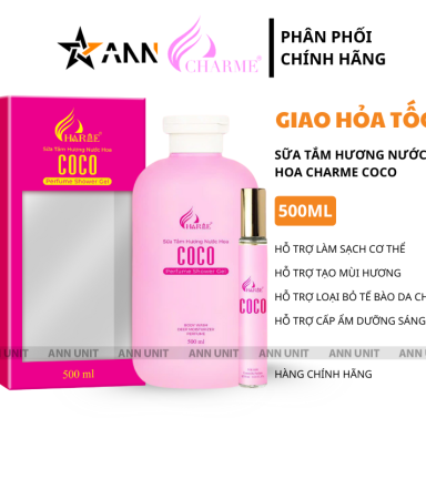 Combo Sữa Tắm Hương Nước Hoa Charme Coco 500ml & Nước Hoa Charme Coco 10ml - 8936194698704