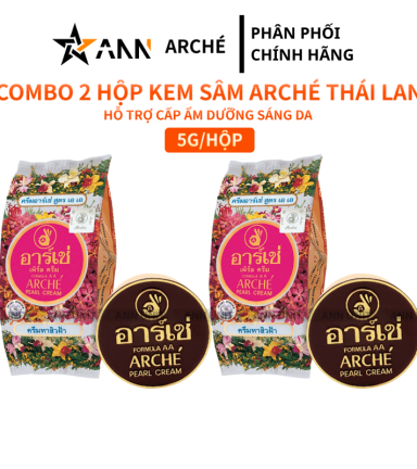 Combo 2 Hộp Kem Face Sâm Dưỡng Sáng Da Mặt Arche Pearl Cream AC Thái Lan 5g/hộp - 8850252030049