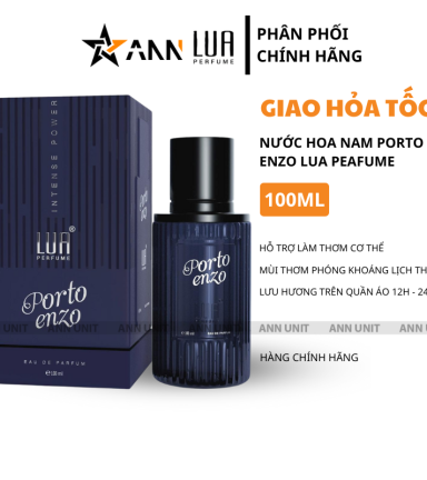 Nước Hoa Nam Lua Porto Enzo 100ml - Hương Thơm Sang Trọng Lịch Thiệp - 8936095373564