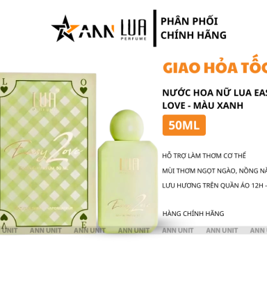 Nước Hoa Nữ Lua Easy Love 2 Màu Xanh 50ml - Hương Thơm Ngọt Ngào Nồng Nàn - 8936095373618