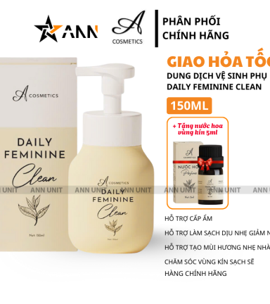 Dung Dịch Vệ Sinh A Cosmetics Daily Feminine Clean 150ml - Tặng Nước Hoa Vùng Kín 5ml - DDVSAC
