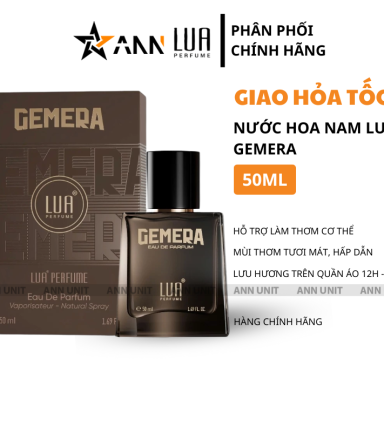Nước Hoa Nam Gemera 50ml - Hương Thơm Tươi Mát Hấp Dẫn - 8936095373892
