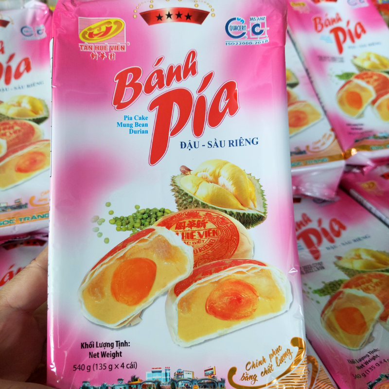 26624_11_20250828120244-3.png Bánh Pía Đậu Sầu Riêng Tân Huê Viên Màu Hồng Thơm Ngon 600g (150g x 4 cái) - BPDSRMH600G