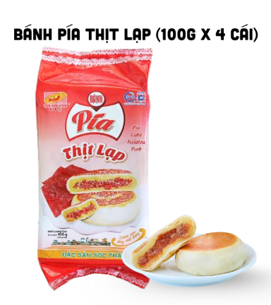 Bánh Pía Thịt Lạp Tân Huê Viên Thơm Ngon 400g (100g x 4 cái) - 8936014310571