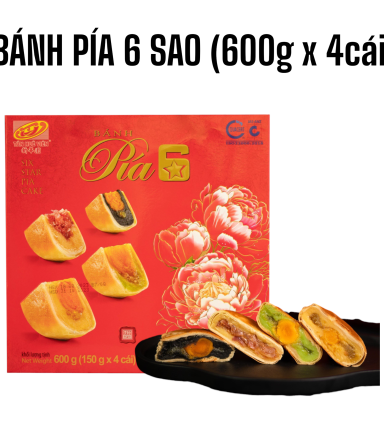 Bánh Pía 6 Sao Tân Huê Viên Thơm Ngon (600g x 4 cái) - BP6S
