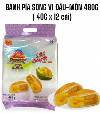 Bánh Pía Song Vị Đậu Môn Tân Huê Viên 480g (40g x 12 cái) - BPSVDM