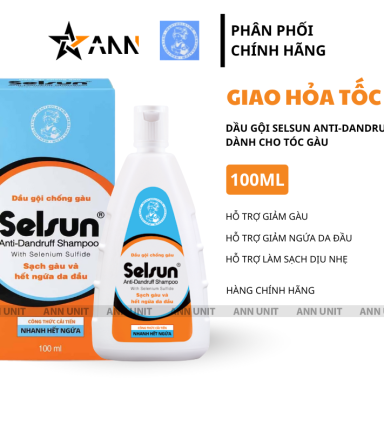 Dầu Gội Chống Gàu Selsun Anti-Dandruff 100ml - Dầu Gội Giảm Gàu Selsun - GOISELSUN100ML