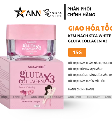 Kem Thâm Nách Gluta Collagen x3 Sica White 10g - 8936226110860