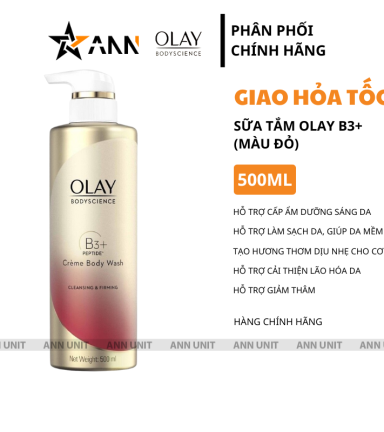 Sữa Tắm Dưỡng Sáng Da Olay B3+ Vitamin C Màu Đỏ 500ml - STOLAYDO500ML