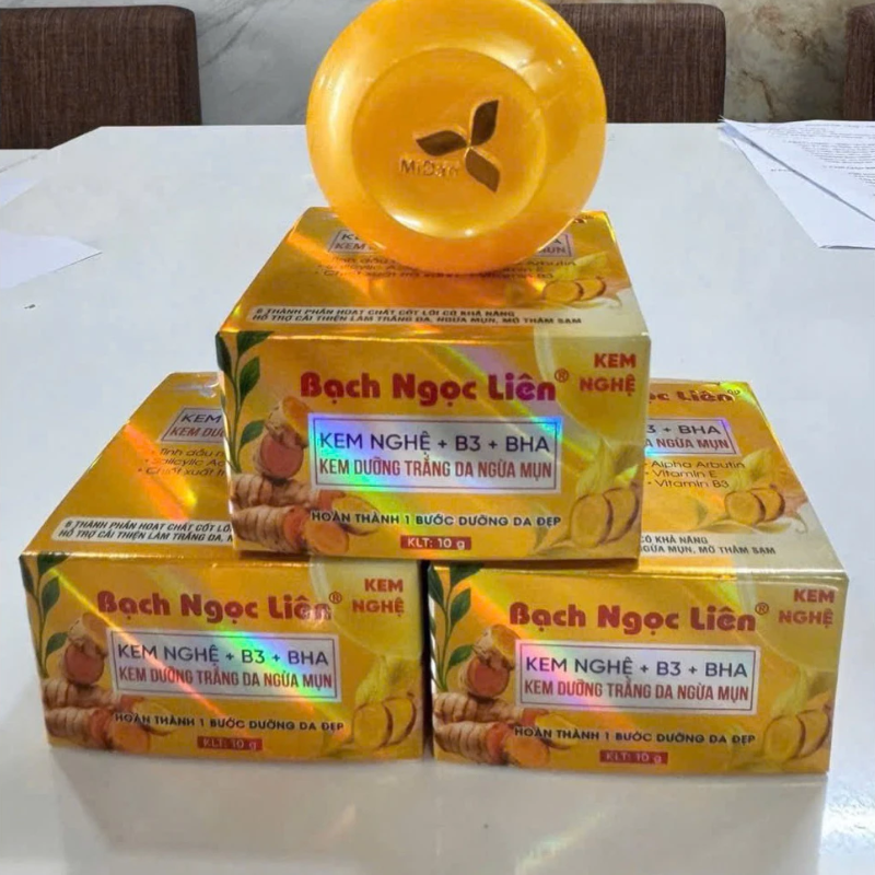 Kem Face Nghệ Bạch Ngọc Liên 10g 5 Kem Face Nghệ Bạch Ngọc Liên 10g