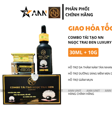 Combo Tái Tạo Ngọc Trai Đen Nn Luxury Serum 30ml & Kem Face 10g - CBTTNTDNN