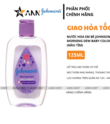 Nước Hoa Em Bé Johnsons Morning Dew Baby Cologne Màu Tím 125ml Hương Thơm Nhẹ Nhàng Thoang Thoảng - 4801010126317