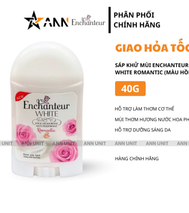 Sáp Khử Mùi Enchanteur White Romantic 40g - Sáp Khử Mùi Hương Nước Hoa Pháp - 8935212804578