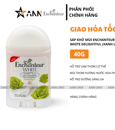 Sáp Khử Mùi Enchanteur White Delightful 40g - Sáp Khử Mùi Hương Nước Hoa Pháp - 8935212806794