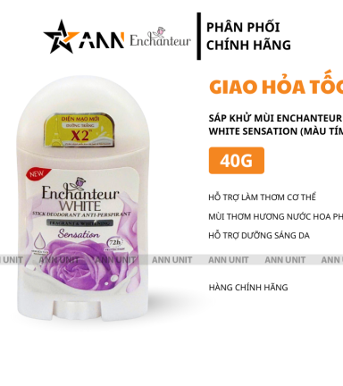Sáp Khử Mùi Enchanteur White Sesation 40g - Sáp Khử Mùi Hương Nước Hoa Pháp - 8935212806787