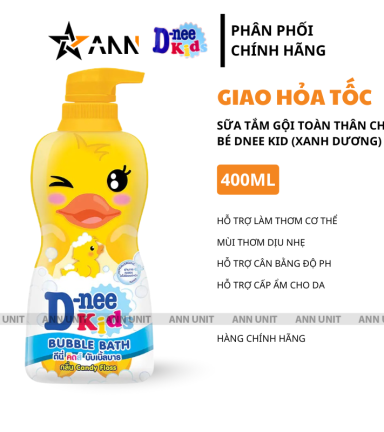 Sữa Tắm Gội Toàn Thân Cho Bé Dnee Kid Thái Lan Màu Vàng 400ml - 8851989062310