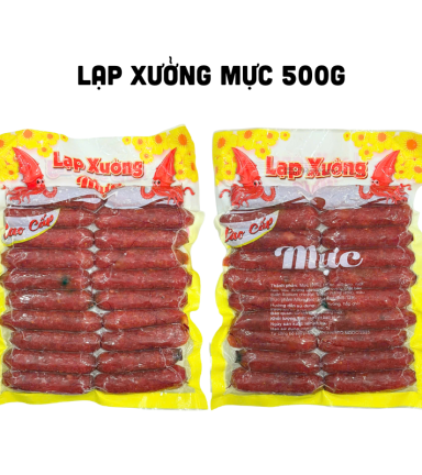 Lạp Xưởng Mực Thơm Ngon Túi 500g - LXMT500G