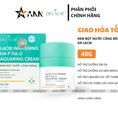 Kem Bọt Nước Căng Bóng Dr Lacir Whitening Ha-p Ha-o Aquaring Cream Ban Đêm 40g - 8938562021121