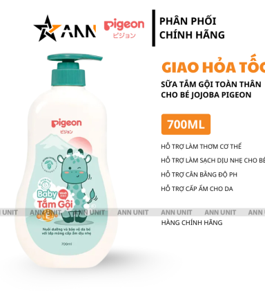 Sữa Tắm Gội Toàn Thân Cho Bé Hương Jojoba Pigeon 700ml - 8935103705182
