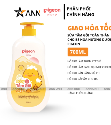 Sữa Tắm Gội Toàn Thân Cho Bé Hương Hoa Hướng Dương Pigeon 700ml - 8935103705205