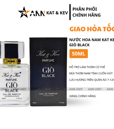 Nước Hoa Nam Kat Kev Parfume Giò Black 50ml - Hương Thơm Nam Tính Cuốn Hút - KKGIO50ML