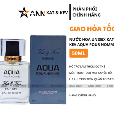 Nước Hoa Unisex Kat Kev Parfume Aqua Pour Homme 50ml - Hương Thơm Tươi Mát Quyến Rũ - KKAQUA50ML