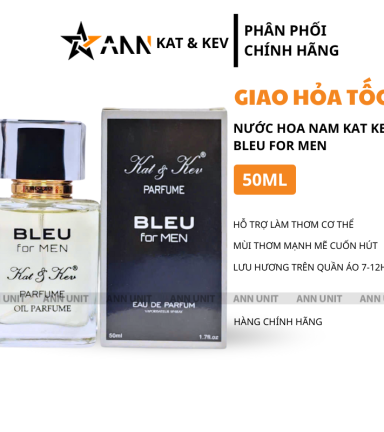 Nước Hoa Nam Kat Parfume Kev Bleu For Men 50ml - Hương Thơm Mạnh Mẽ Cuốn Hút - KKBLEU50ML